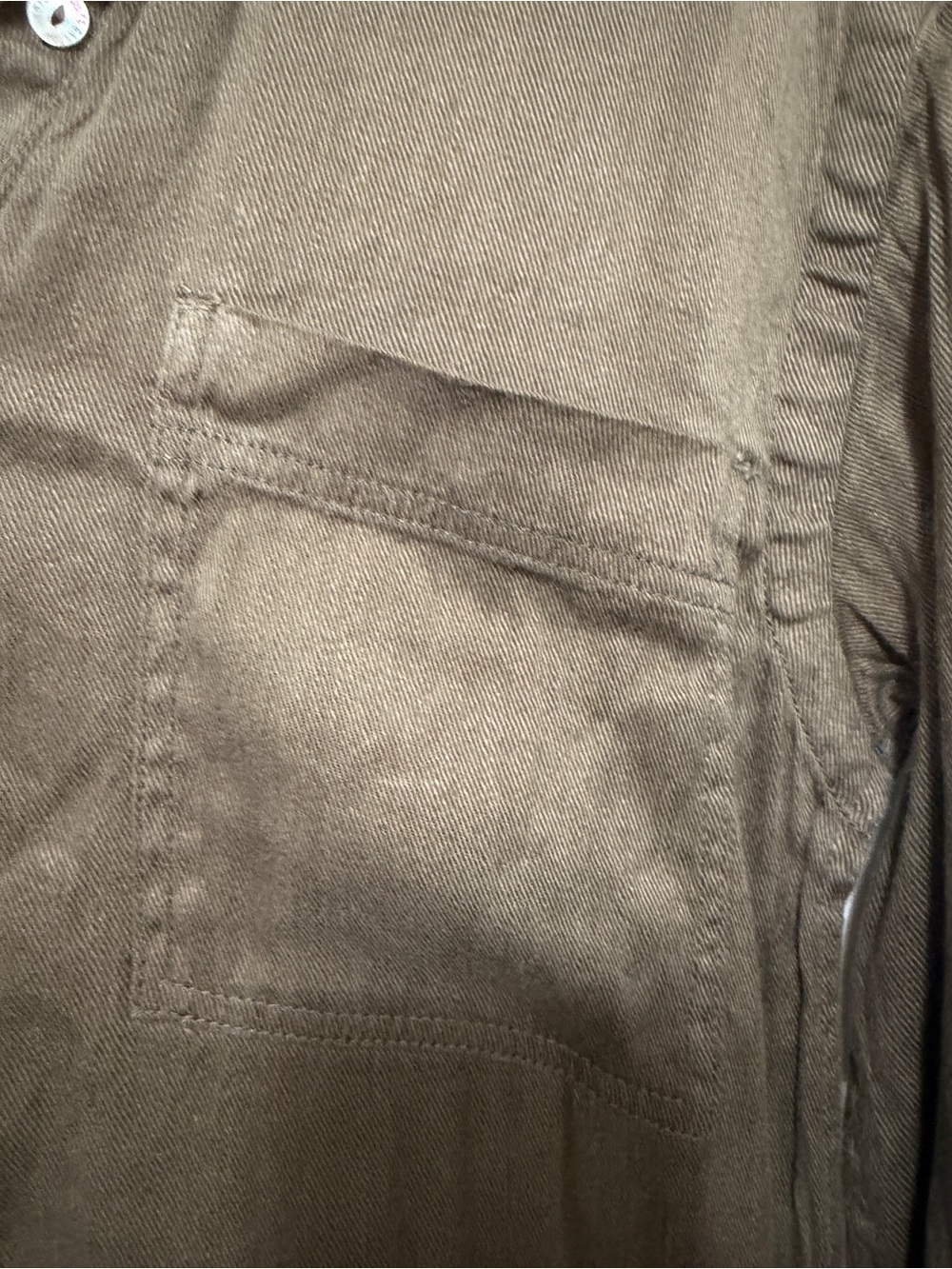 Roots Utility Linen Blend Long Sleeve Jumpsuit Olive - Picture 12 of 14